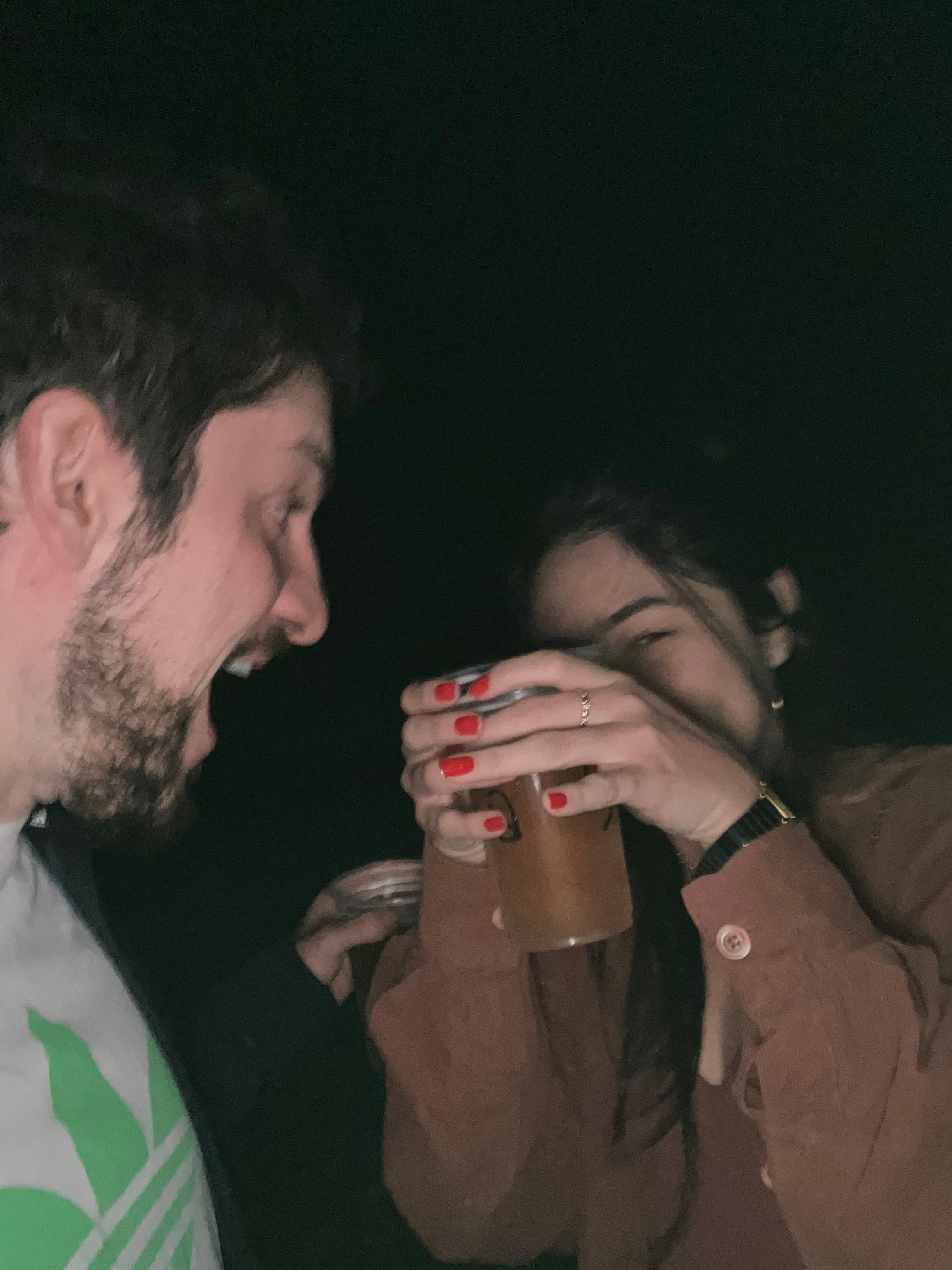 Na praia de madrugada